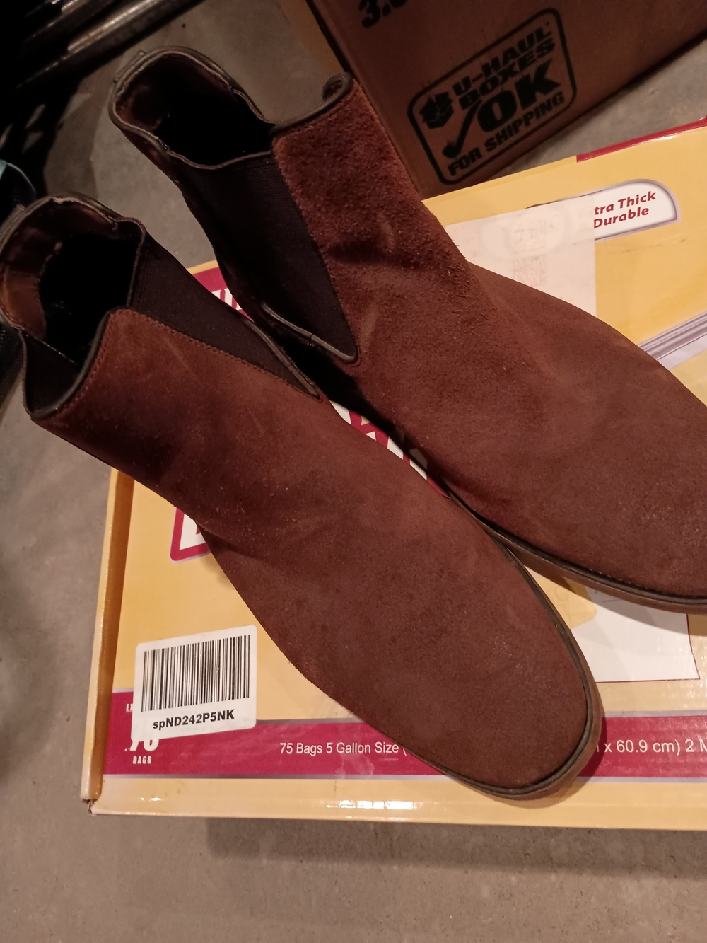Call It Spring Chocolate Brown Suede Chelsea Boots